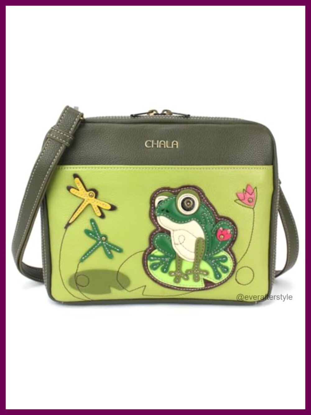 Vegan Leather Crossbody Organizer with Built-In Wallet & Adjustable Strap